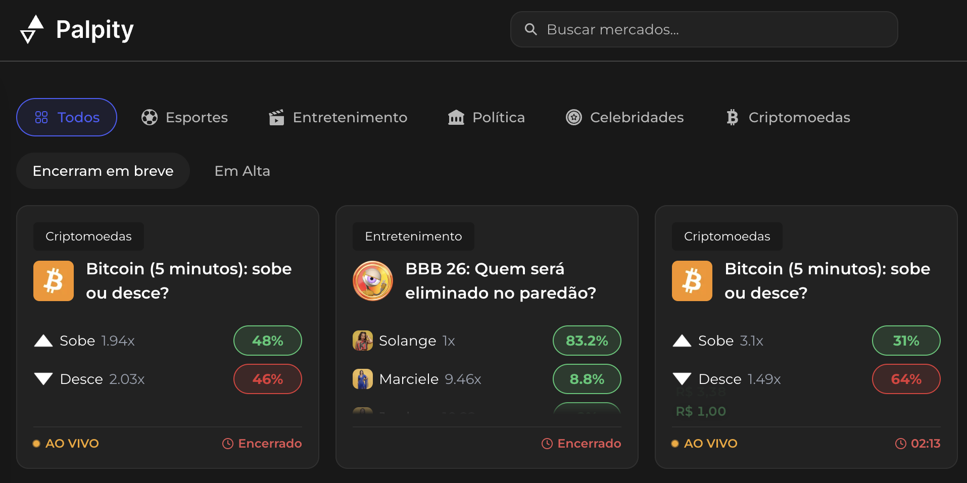 Entrar na Palpity